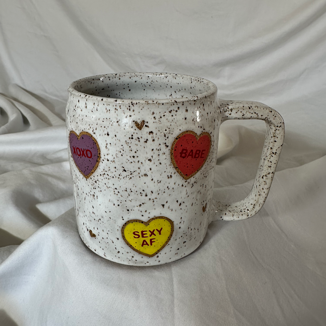 Candy Conversation Hearts Mug Rated PG-13