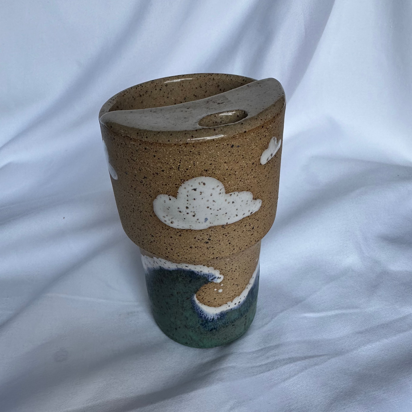 Ocean Waves & Clouds Travel Cup