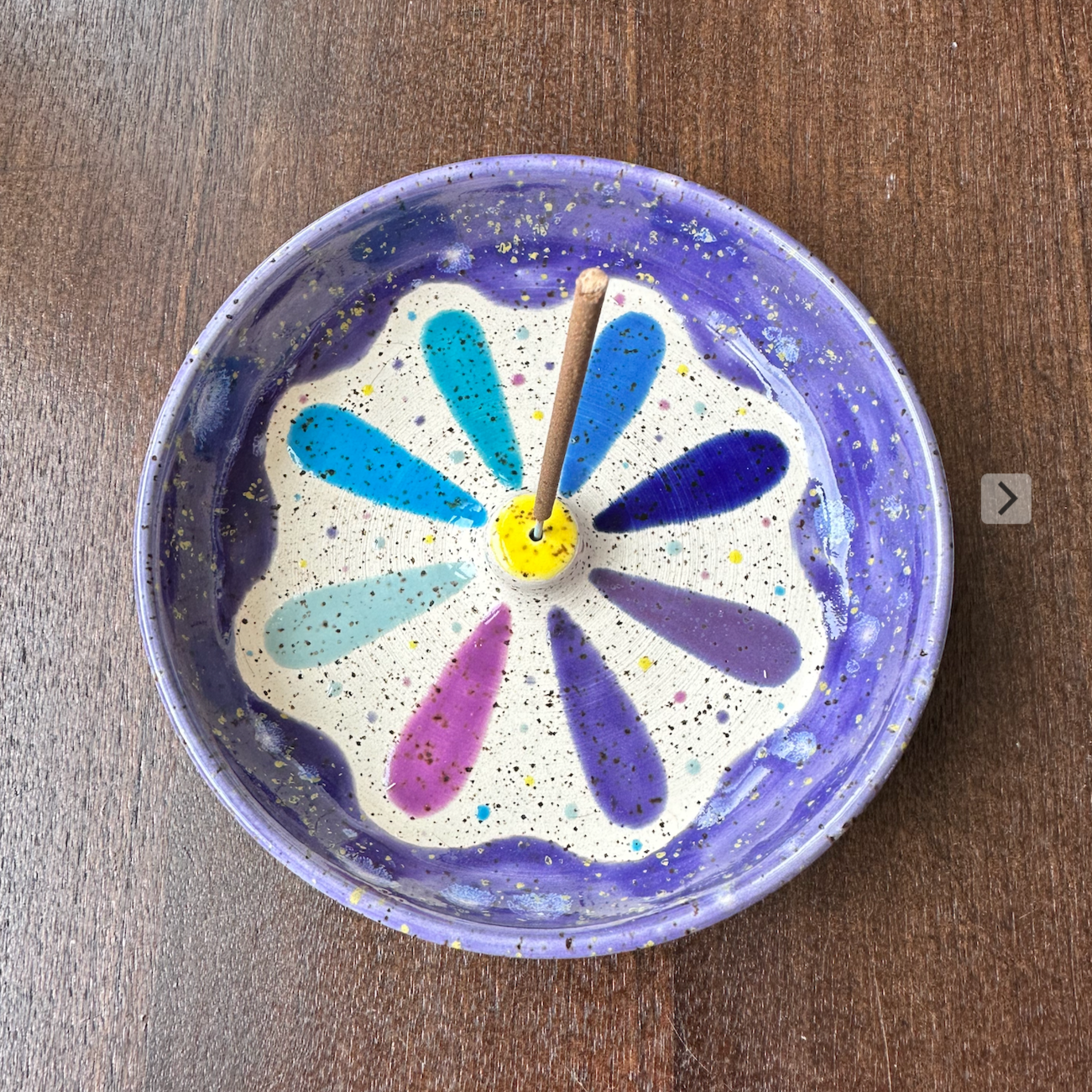 Flower Incense Tray - Purple