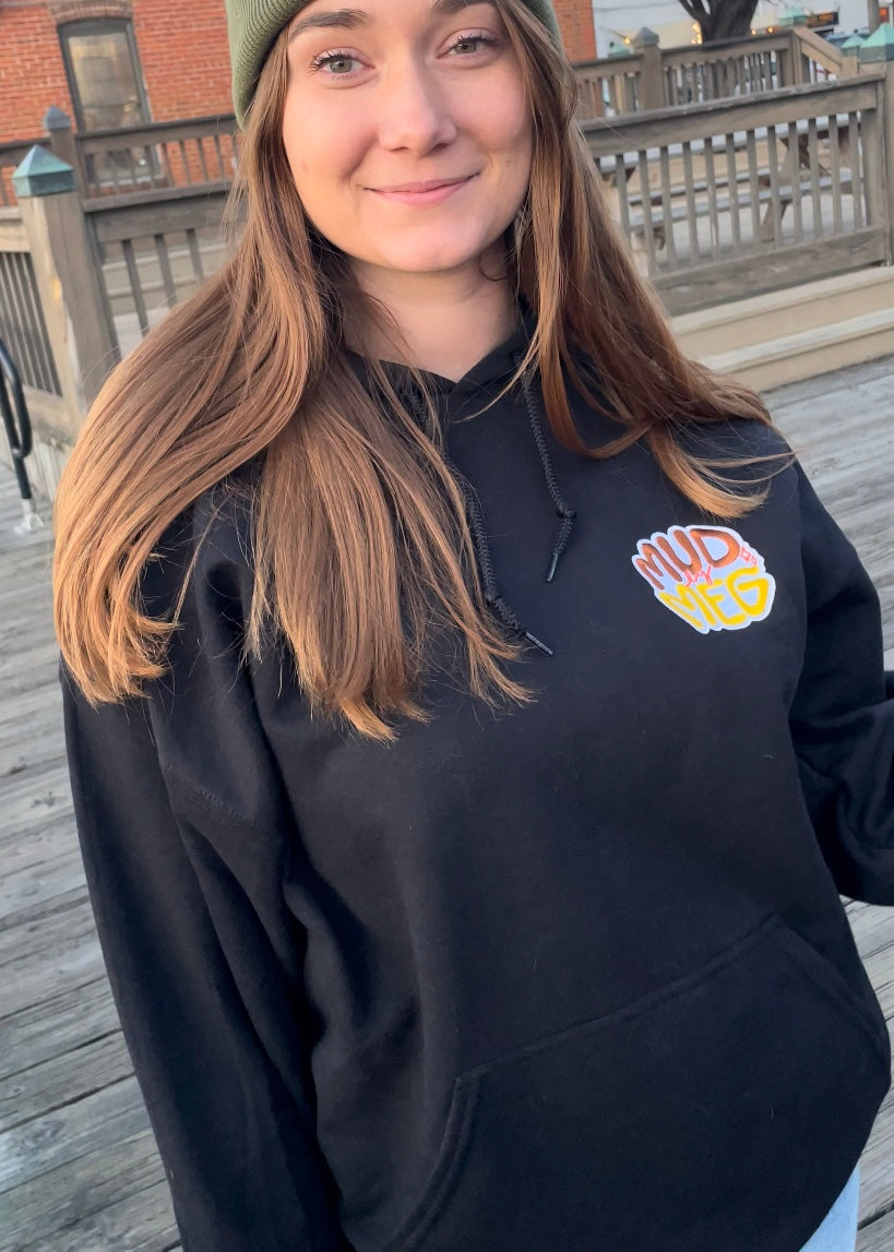 z Pull Over Hoodie - Embroidered - Black - L