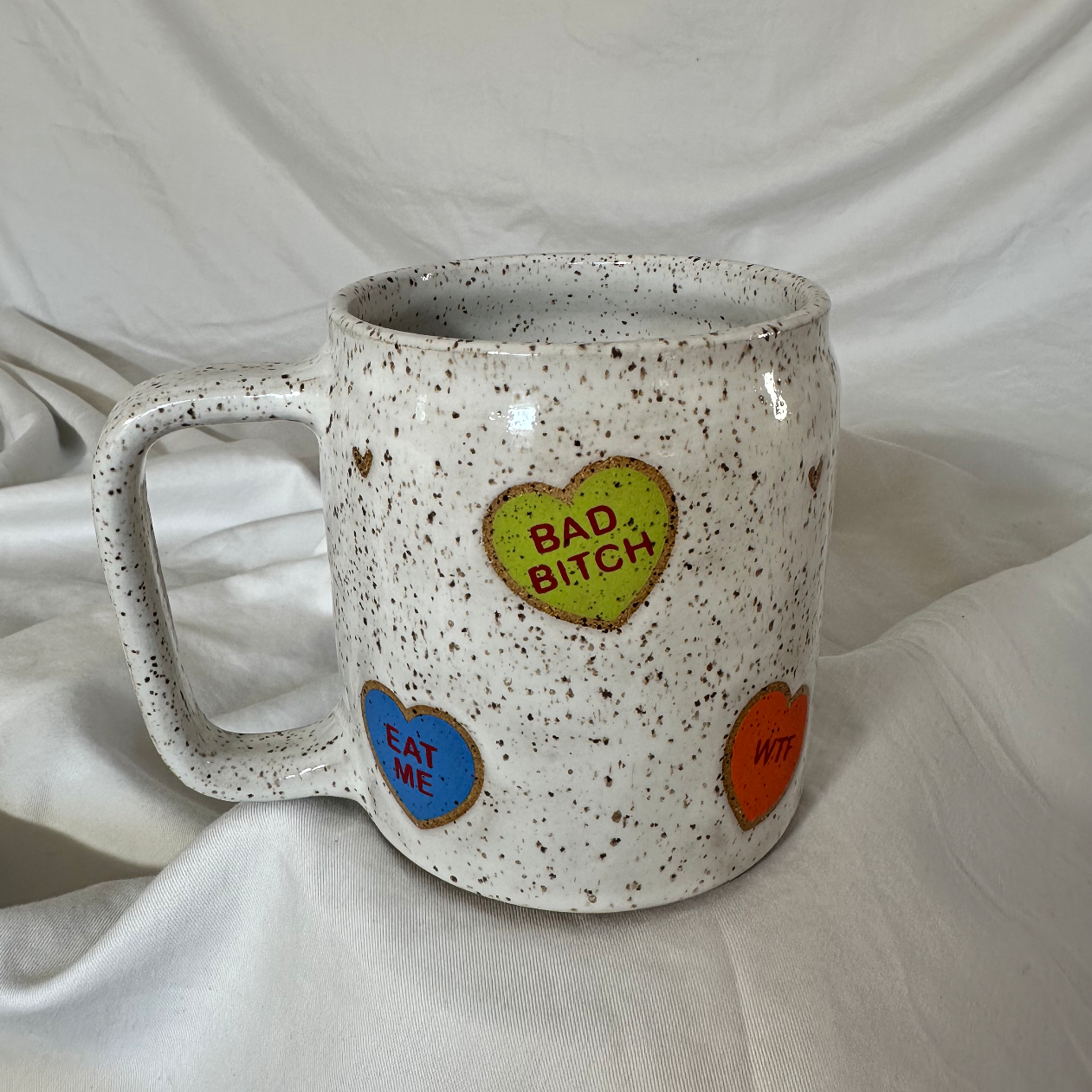 Candy Conversation Hearts Mug Rated PG-13