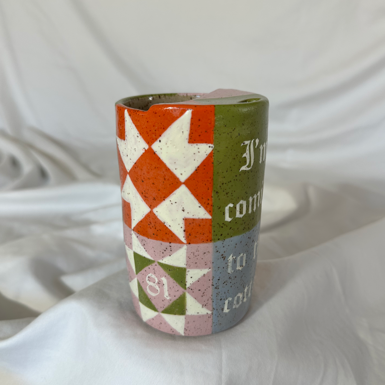 Quilted I'm Coming to the Cottage Travel Cup