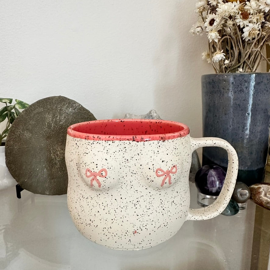 Boobie Bow Mug - Pink