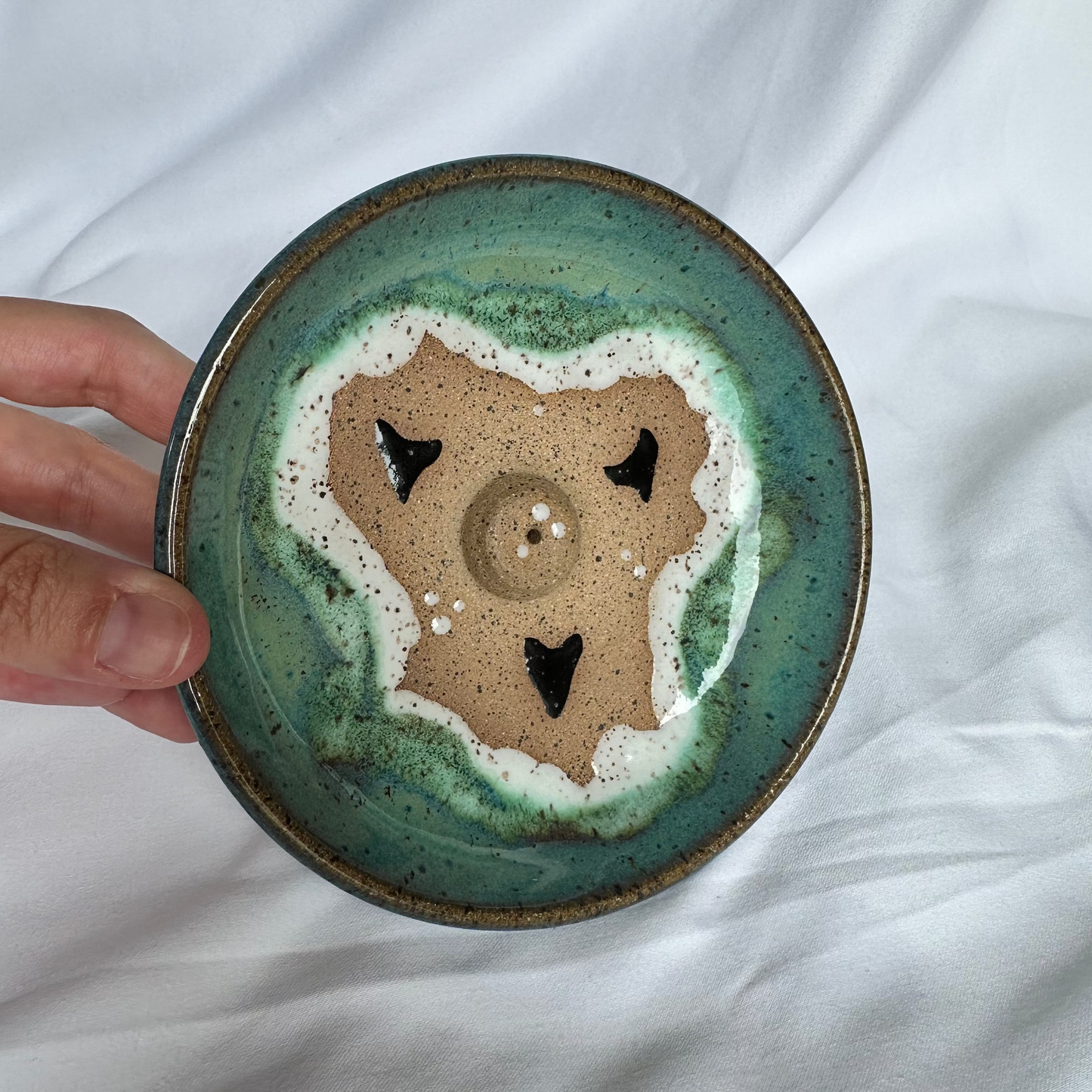 Turquoise Sea & Shark Tooth Incense Dish